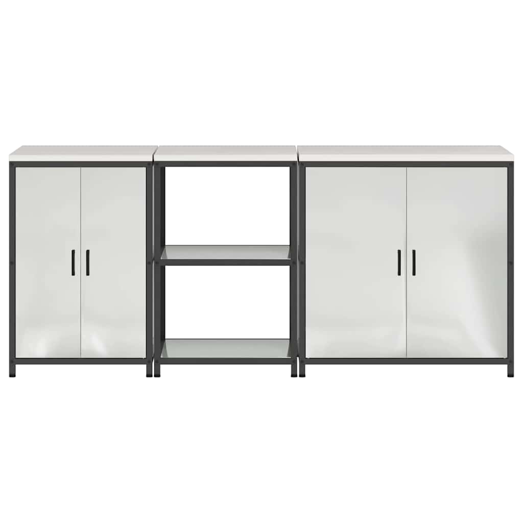 Virtuvės saugojimo rinkinys 3 pcs Sidabrinė 210 x 50 x 92 cm