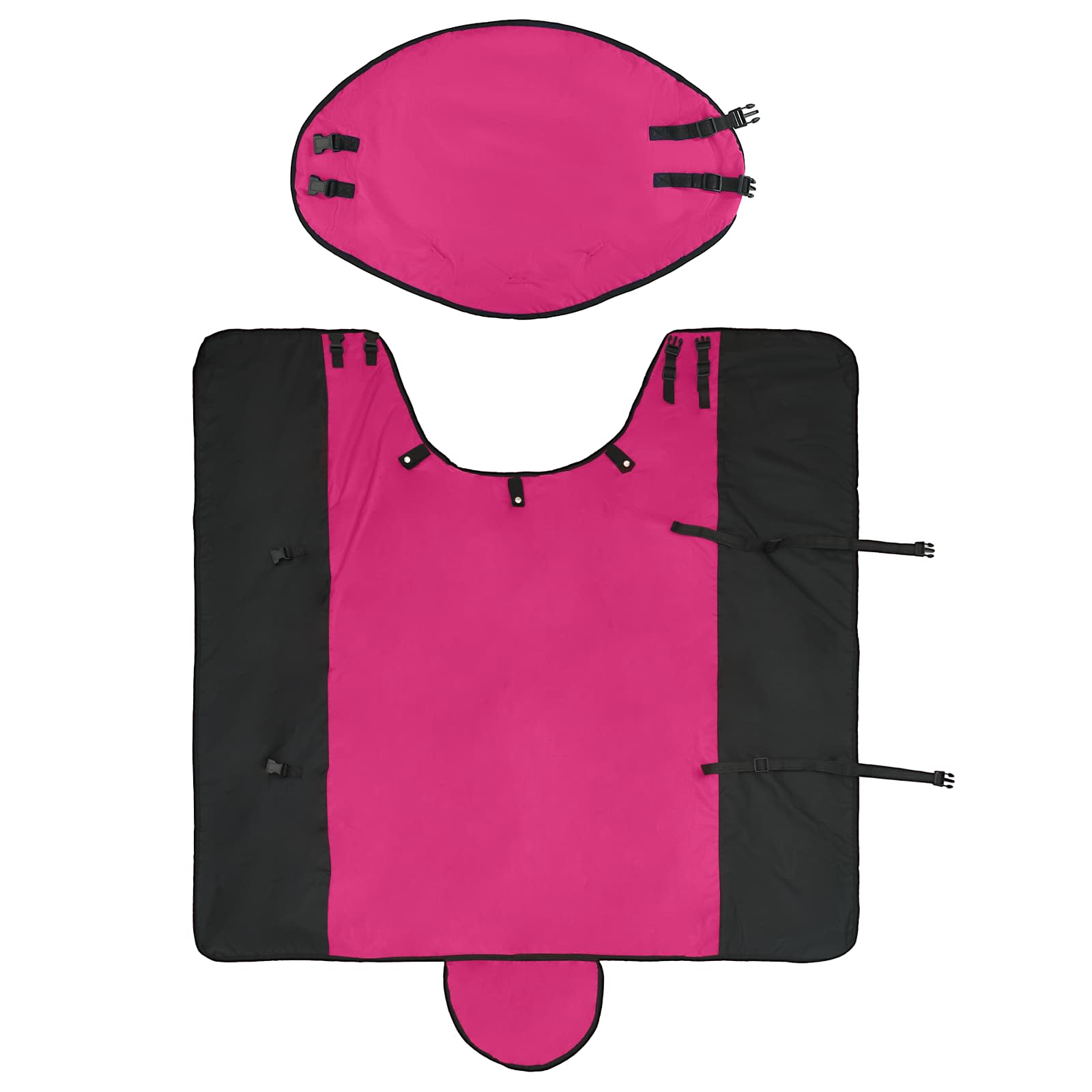 Arklių antklodė Rožinė ir Juoda 165 cm Poliesteris