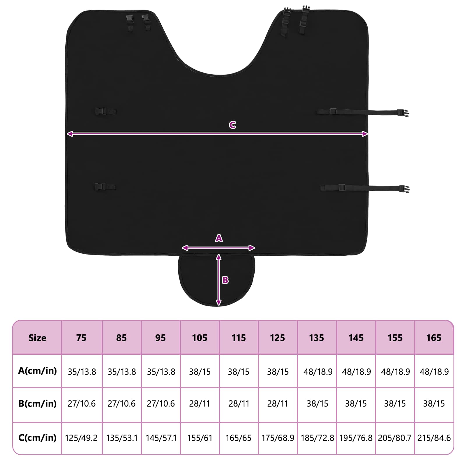Arklių antklodė Juoda Poliesteris