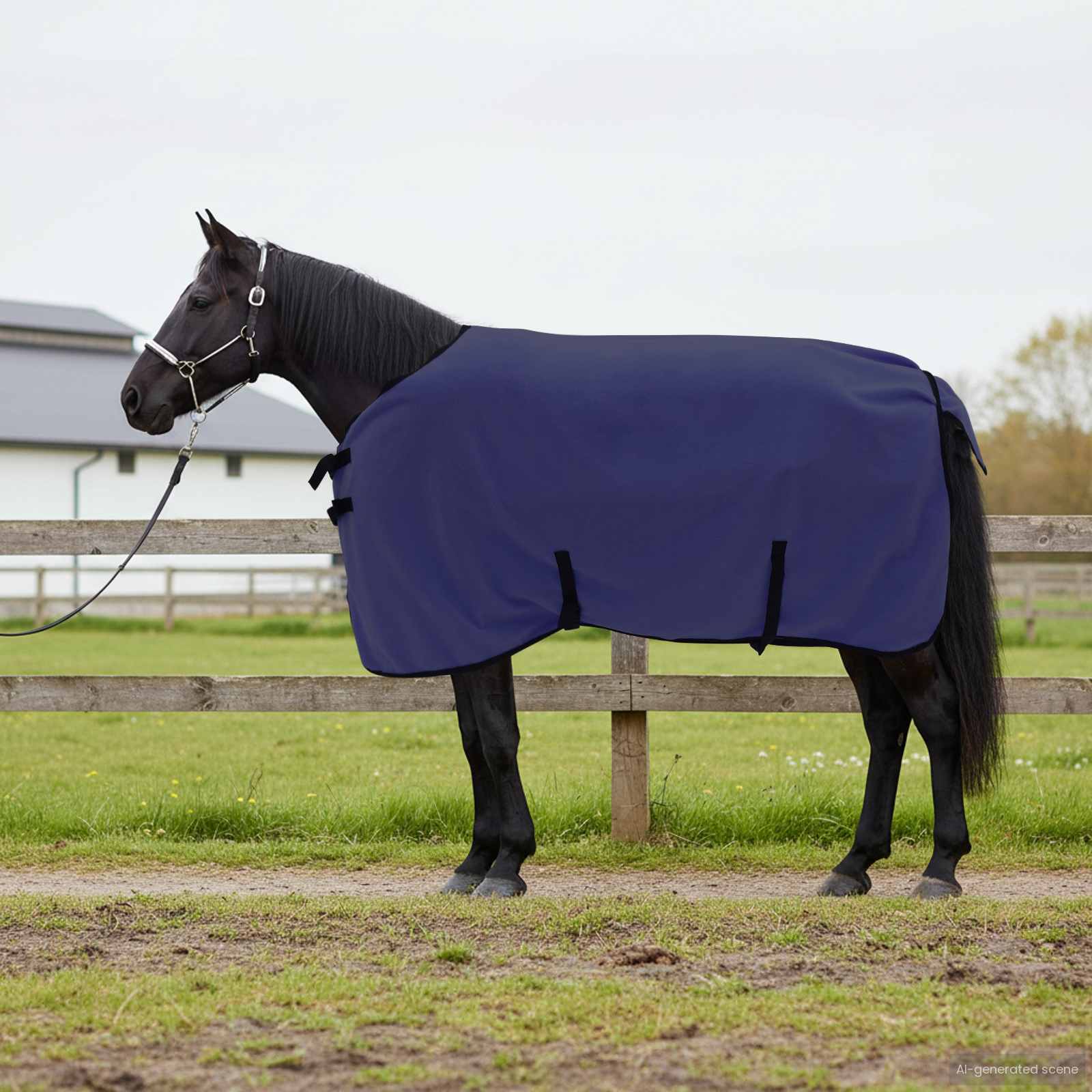 Horse Rug Marine Blue Polyester