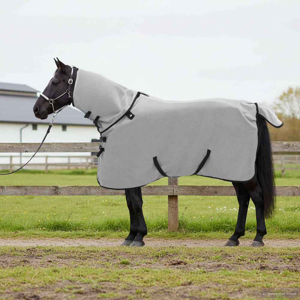 Horse Blanket Light Gray and Pink Polyester