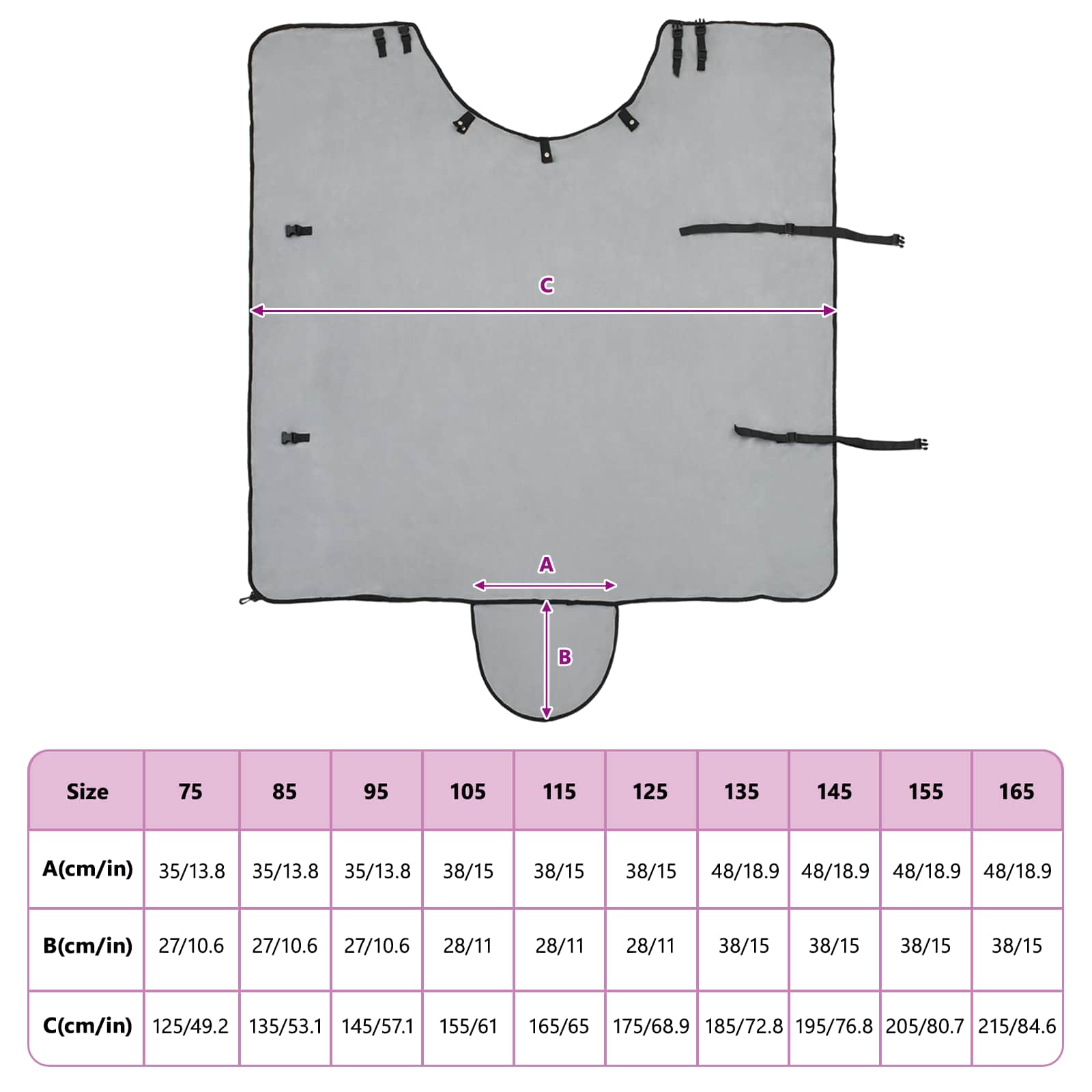 Horse Blanket Light Gray and Pink Polyester