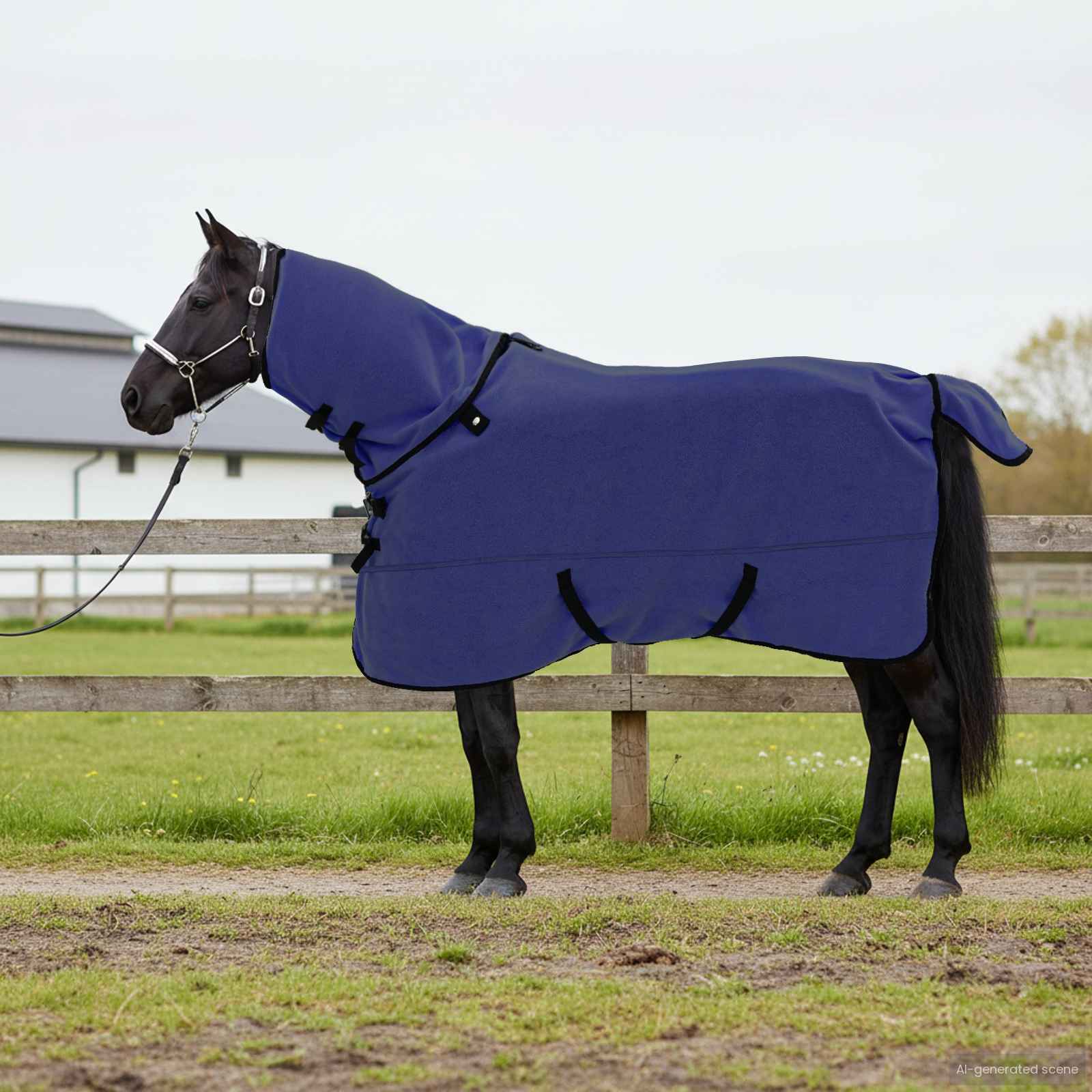 Horse Rug Marine Blue Polyester