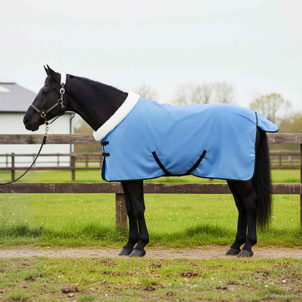 Arklių antklodė Pilnas akvamarinas 105 cm Poliesterio flisas