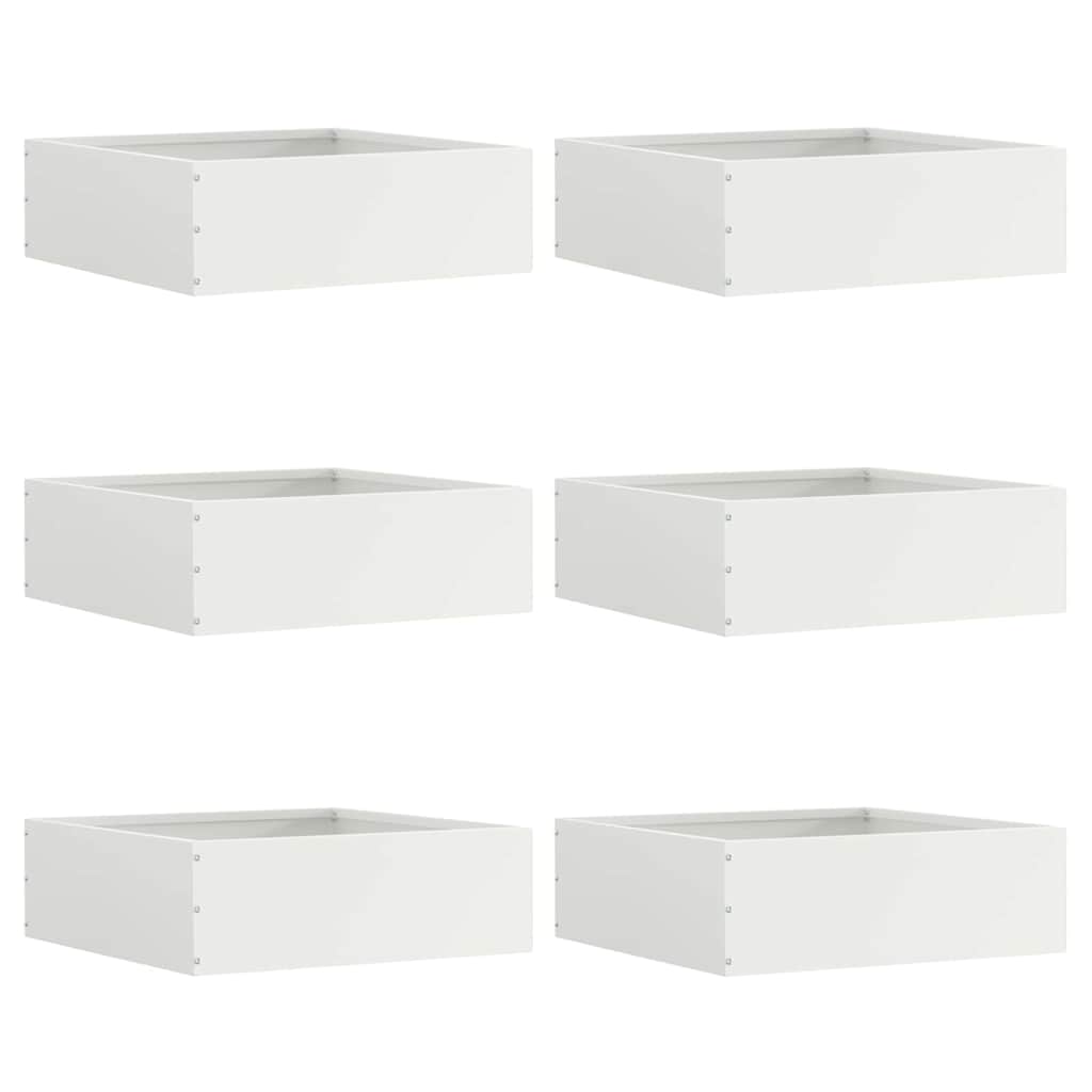Vejo kraštas 6 pcs Balta 40 x 40 x 13 cm Plienas