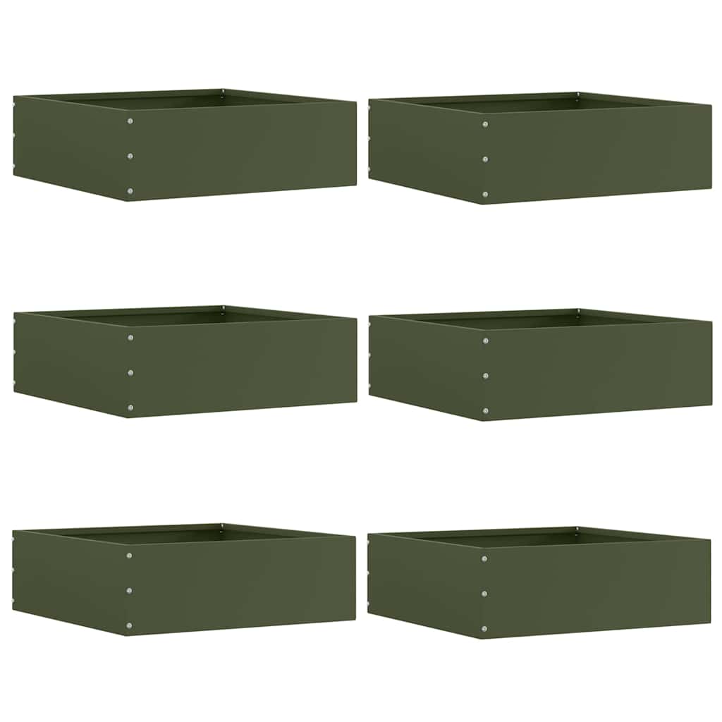 Vejo kraštas 6 pcs Alyvuogių žalia 40 x 40 x 13 cm Plienas