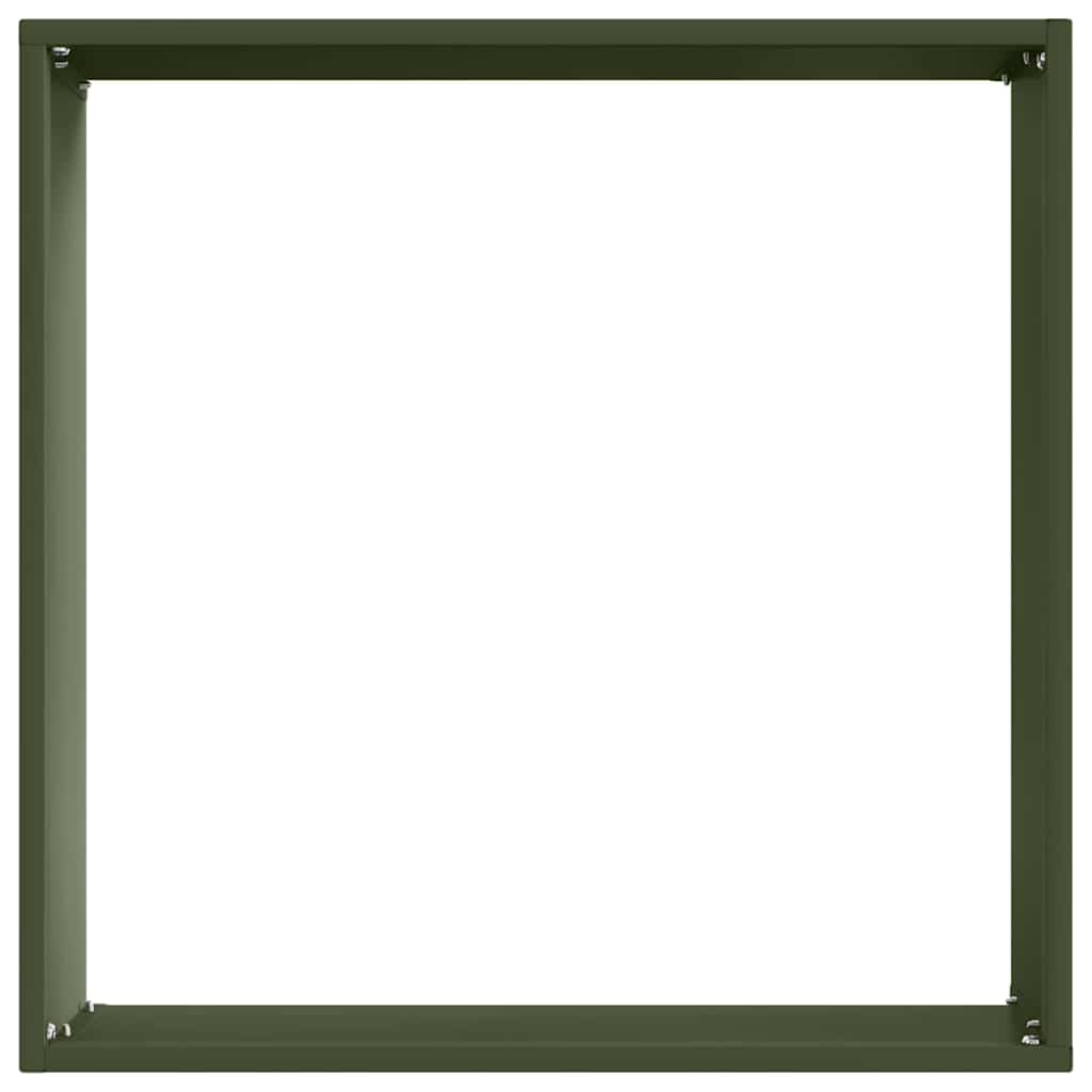 Vejo kraštas 6 pcs Alyvuogių žalia 40 x 40 x 13 cm Plienas