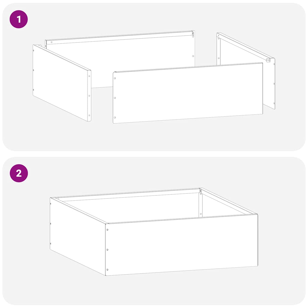 Vejo kraštas 6 pcs Sidabro 40 x 40 x 13 cm Nerūdijantis Plienas