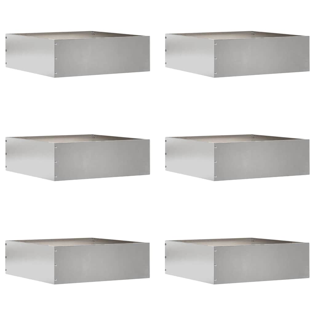 Vejo kraštas 6 pcs Sidabro 40 x 40 x 13 cm Nerūdijantis Plienas