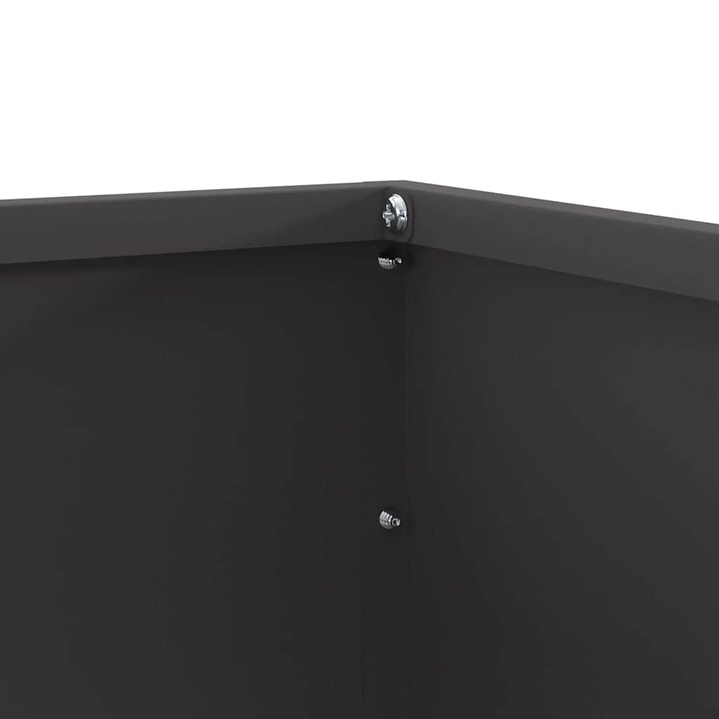 Vejo kraštas 6 pcs Juoda 50 x 50 x 13 cm Plienas