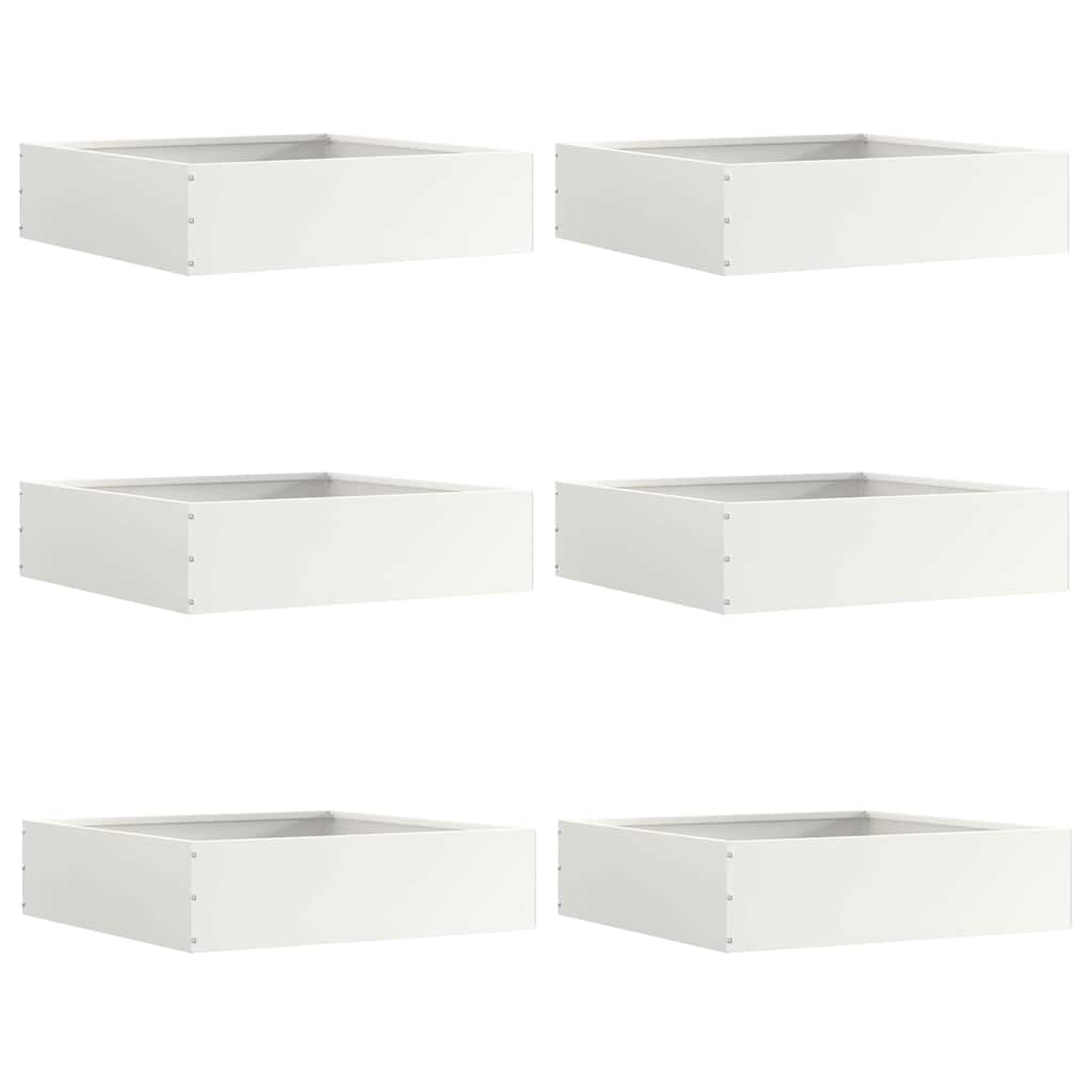 Vejo kraštas 6 pcs Balta 50 x 50 x 13 cm Plienas