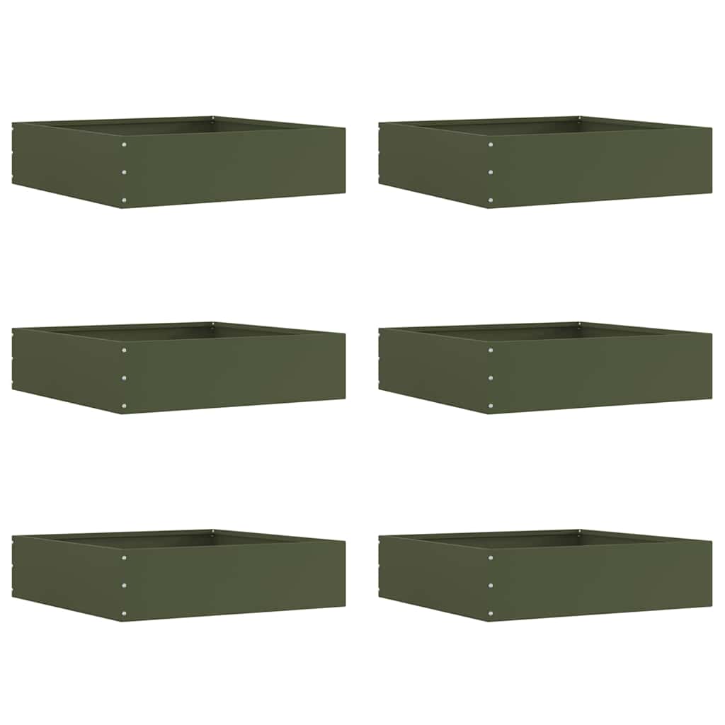 Vejo kraštas 6 pcs Alyvuogių žalia 50 x 50 x 13 cm Plienas