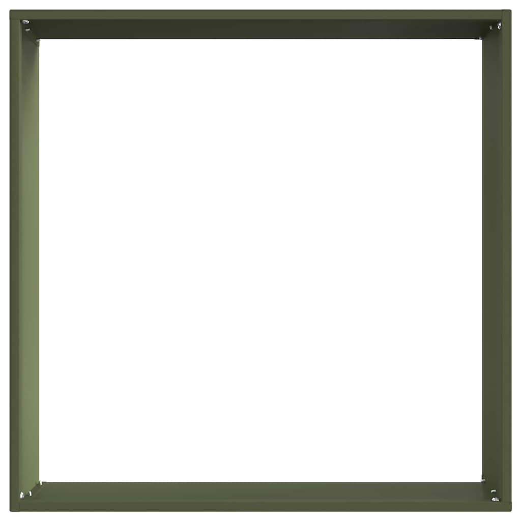Vejo kraštas 6 pcs Alyvuogių žalia 50 x 50 x 13 cm Plienas