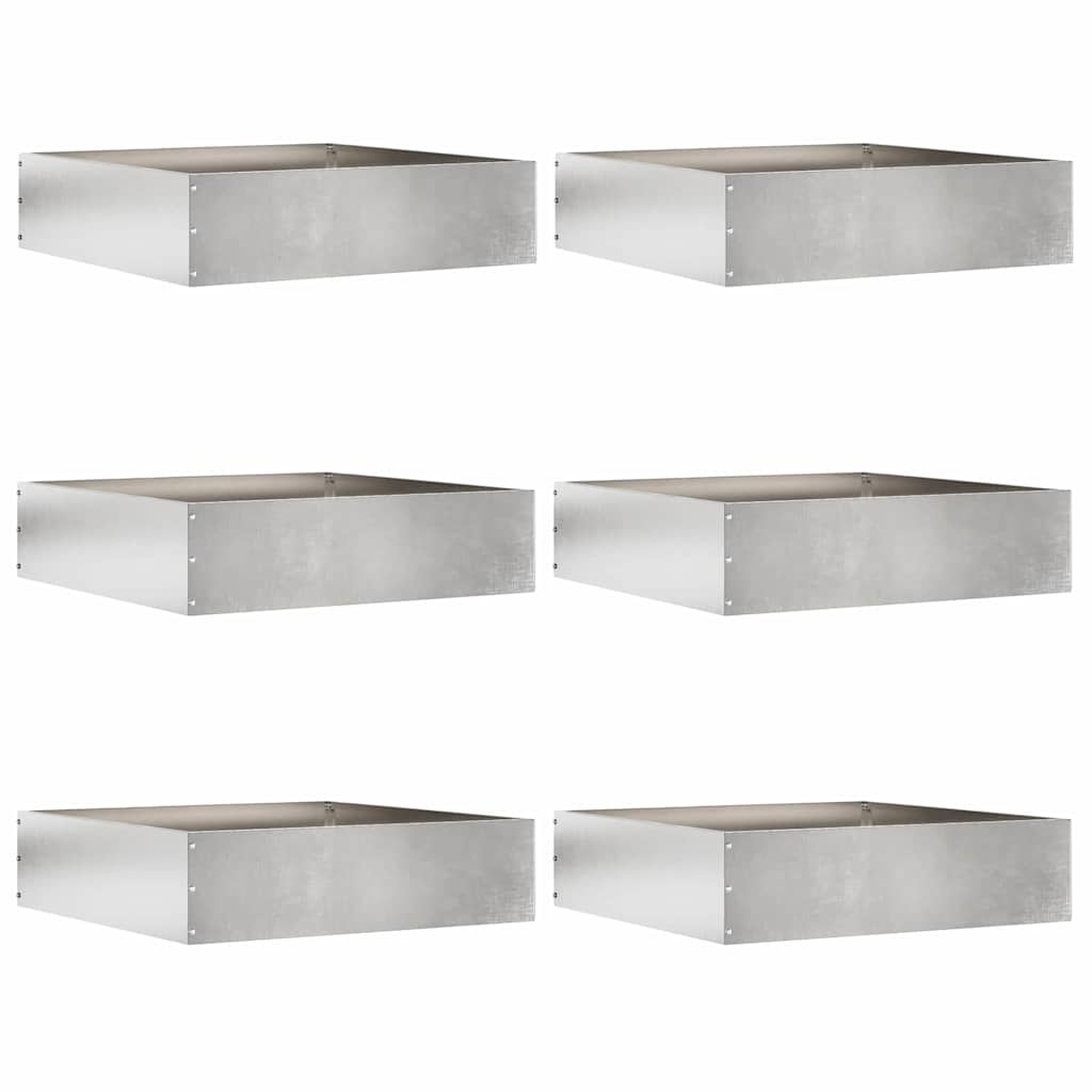 Vejo kraštas 6 pcs Sidabro 50 x 50 x 13 cm Nerūdijantis Plienas