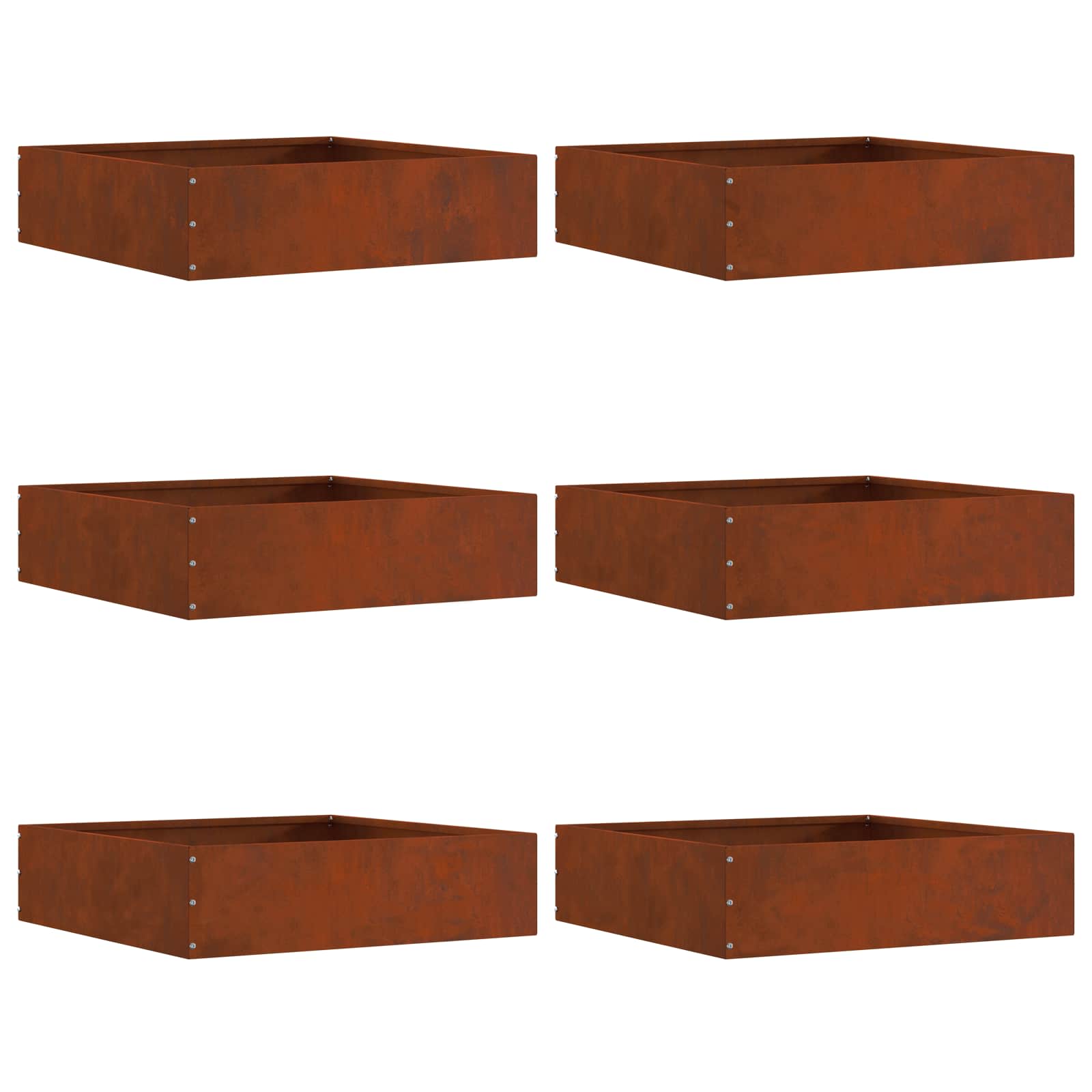 Vejo kraštas 6 pcs Rūdijanti 50 x 50 x 13 cm