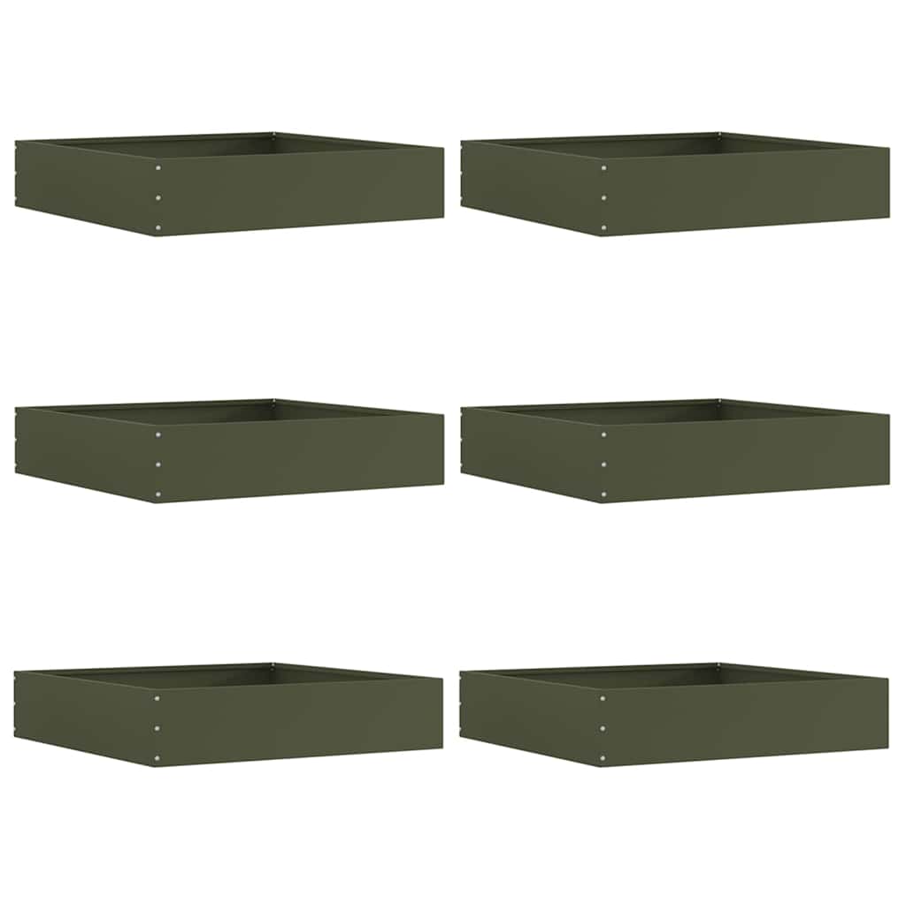 Vejo kraštas 6 pcs Alyvuogių žalia 60 x 60 x 13 cm Plienas