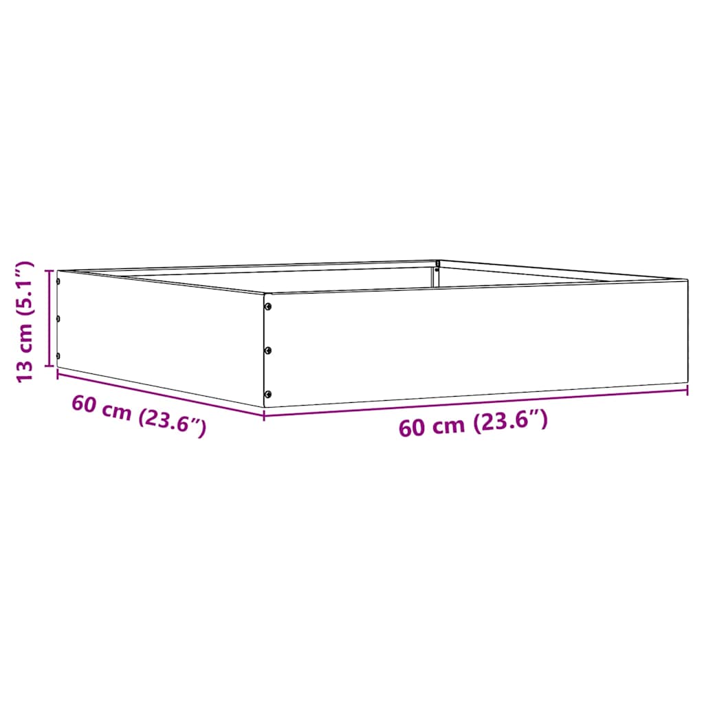 Vēja mala Sudraba 60 x 60 x 13 cm Nerūsējošais tērauds