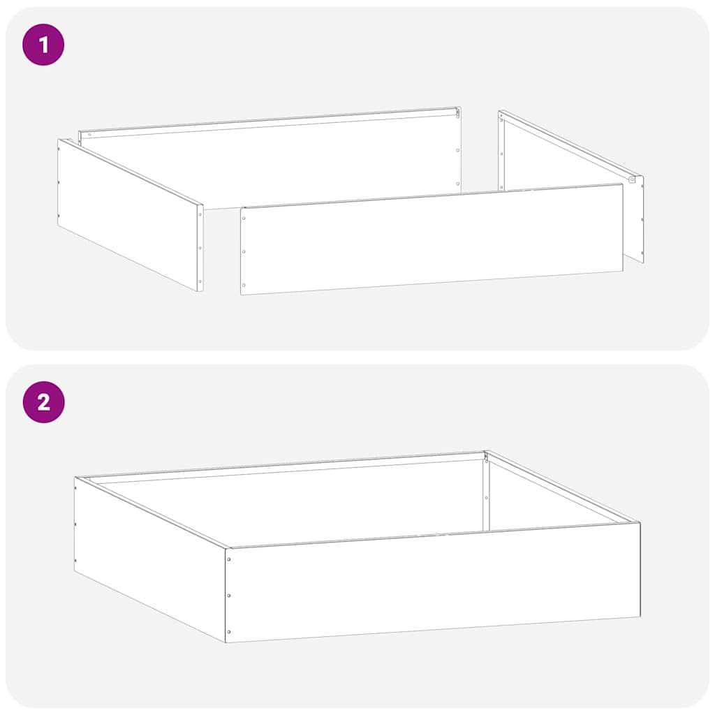Vejo kraštas 6 pcs Sidabro 60 x 60 x 13 cm Nerūdijantis Plienas