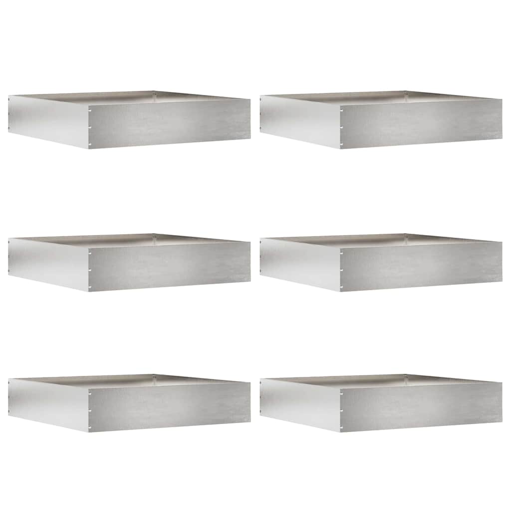 Vejo kraštas 6 pcs Sidabro 60 x 60 x 13 cm Nerūdijantis Plienas