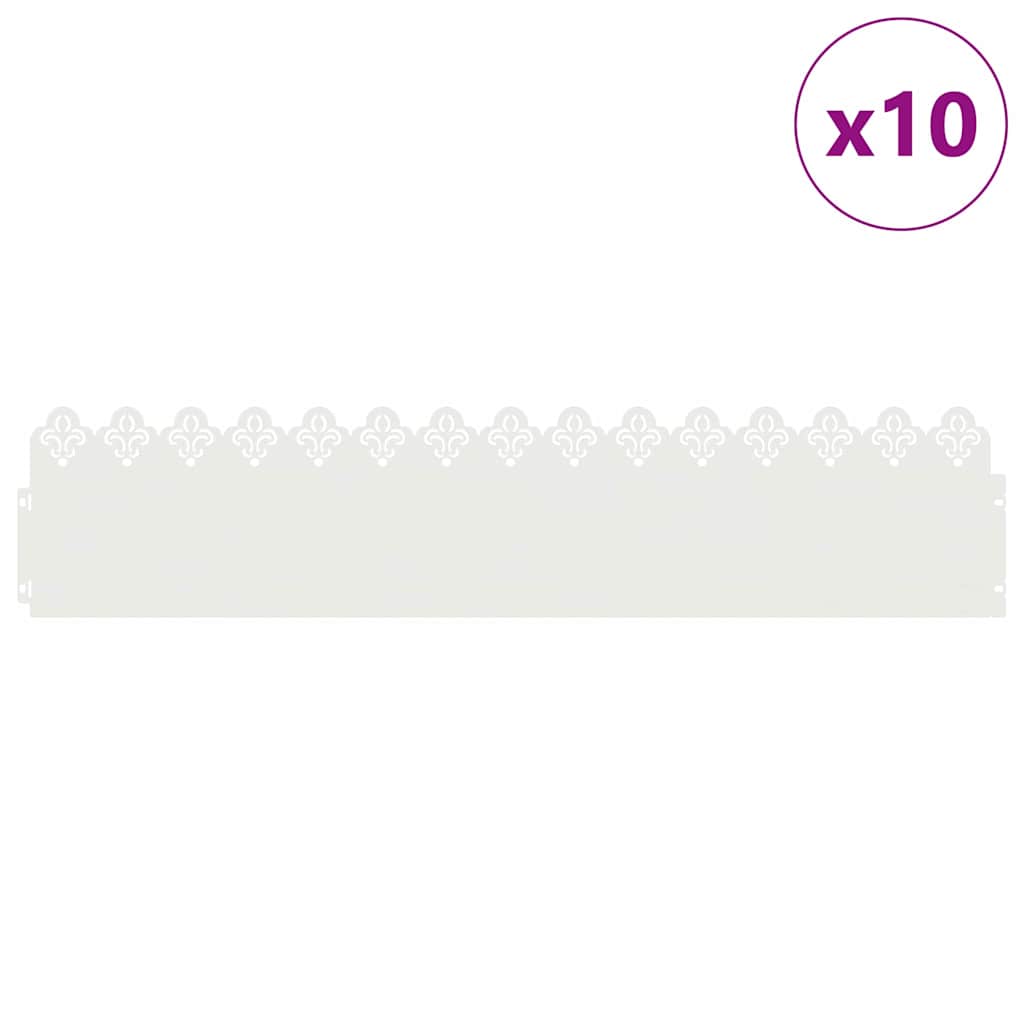 Vejos borteliai 10 pcs Balta 103 x 0,05 x 22 cm Plienas