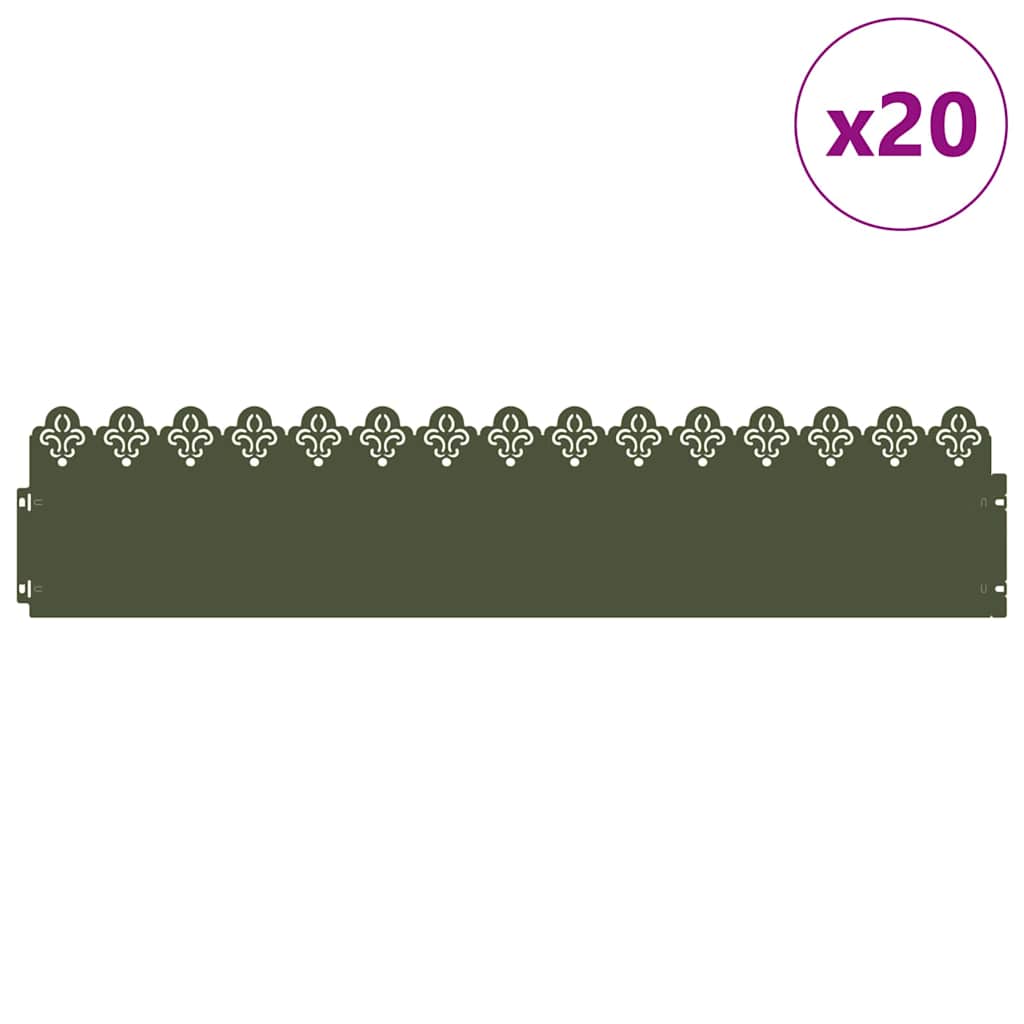 Vejos borteliai 20 pcs Alyvuogių žalia 103 x 0,05 x 22 cm