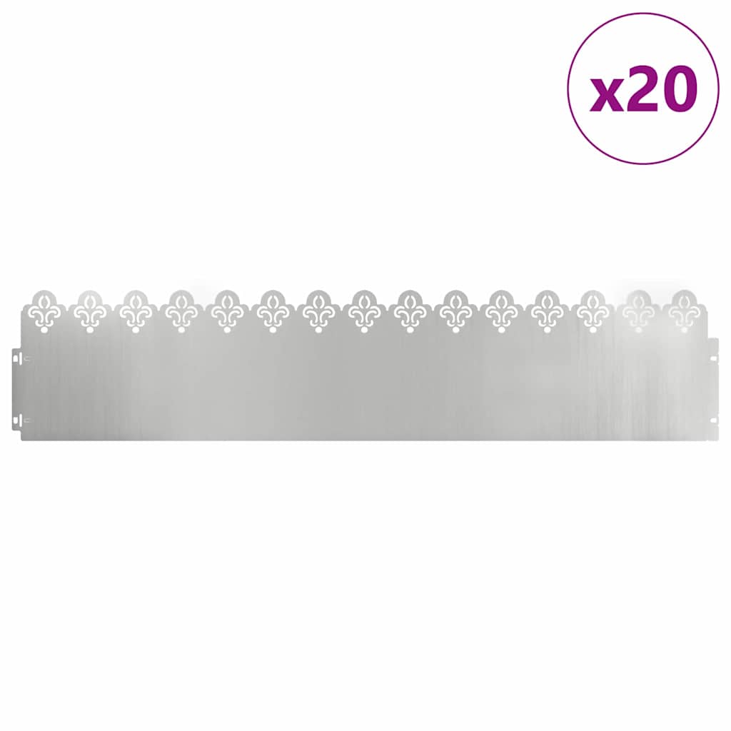 Vejos borteliai 20 pcs Sidabro 103 x 0,05 x 22 cm