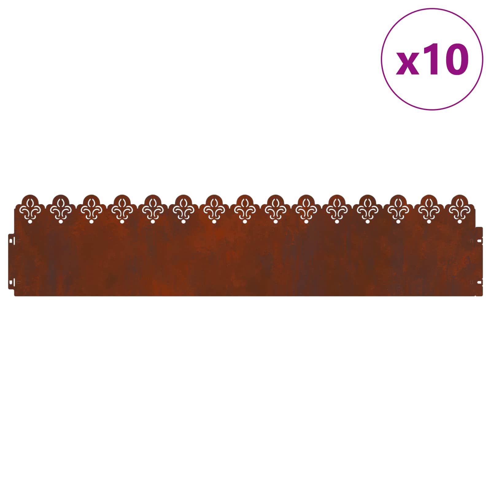 Vejos borteliai 10 pcs Rūdijanti 103 x 0,05 x 22 cm