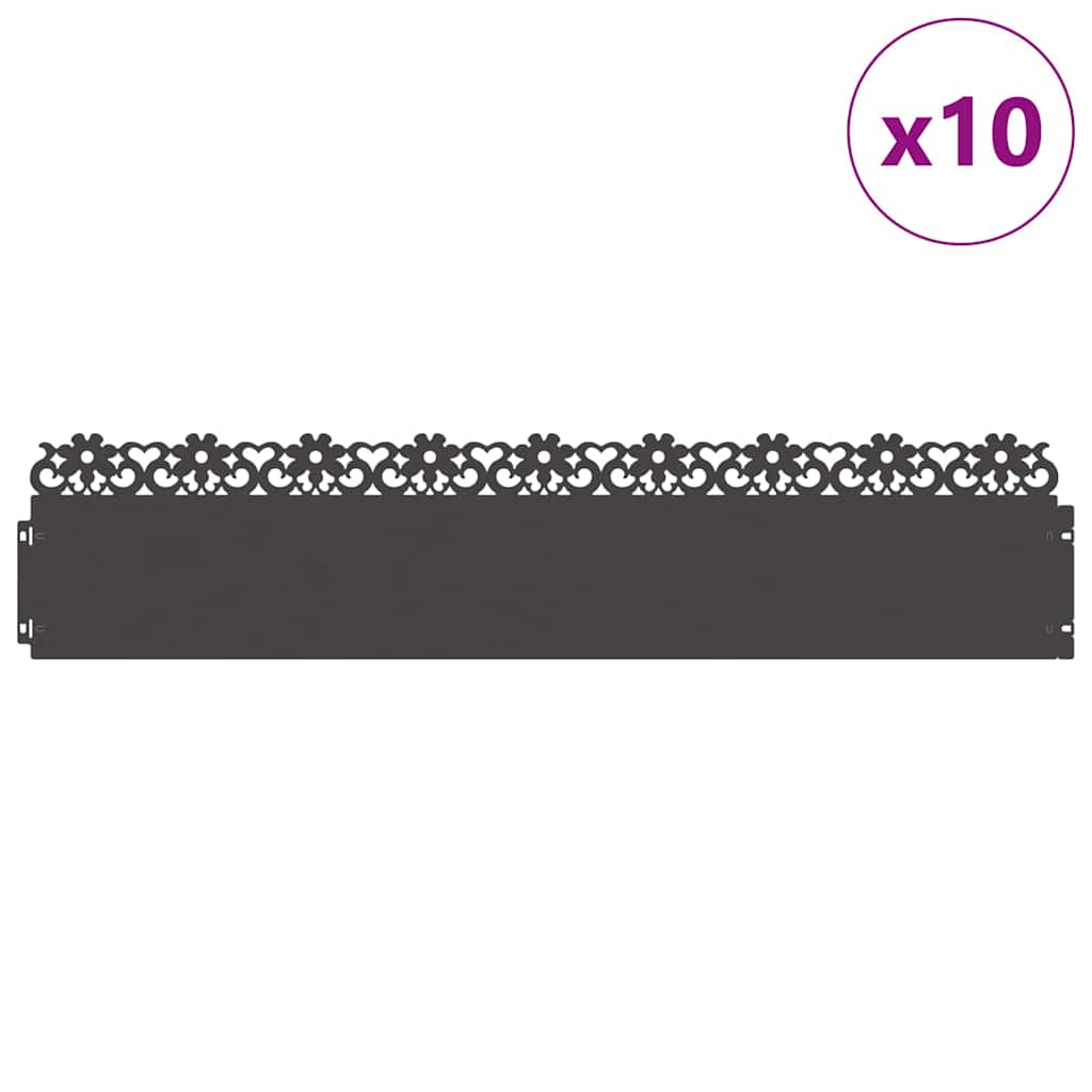 Vejos borteliai 10 pcs Juoda 103 x 0,05 x 22 cm Plienas