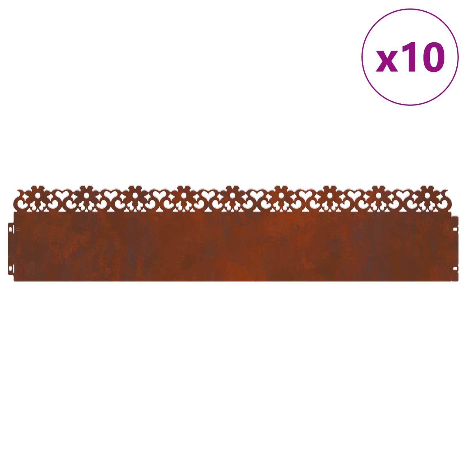 Vejos borteliai 10 pcs Rūdijanti 103 x 0,05 x 22 cm