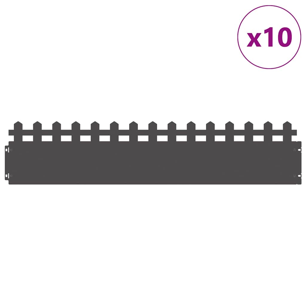 Vejos borteliai 10 pcs Juoda 103 x 0,05 x 22 cm Plienas