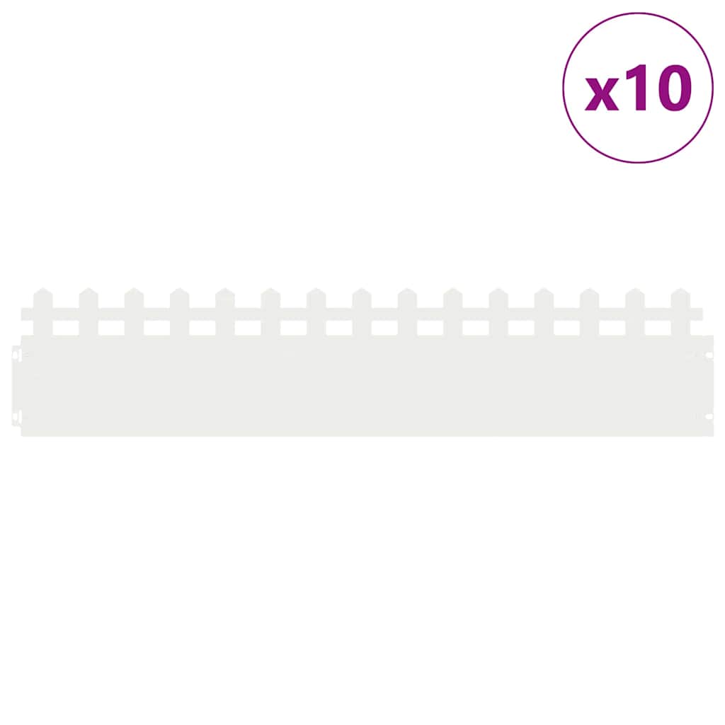 Vejos borteliai 10 pcs Balta 103 x 0,05 x 22 cm Plienas