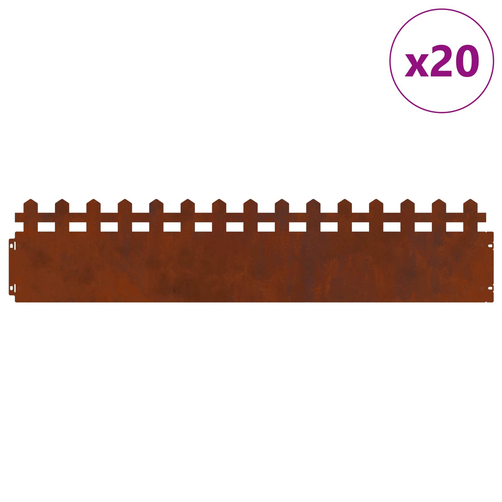 Vejos borteliai 20 pcs Rūdijanti 103 x 0,05 x 22 cm