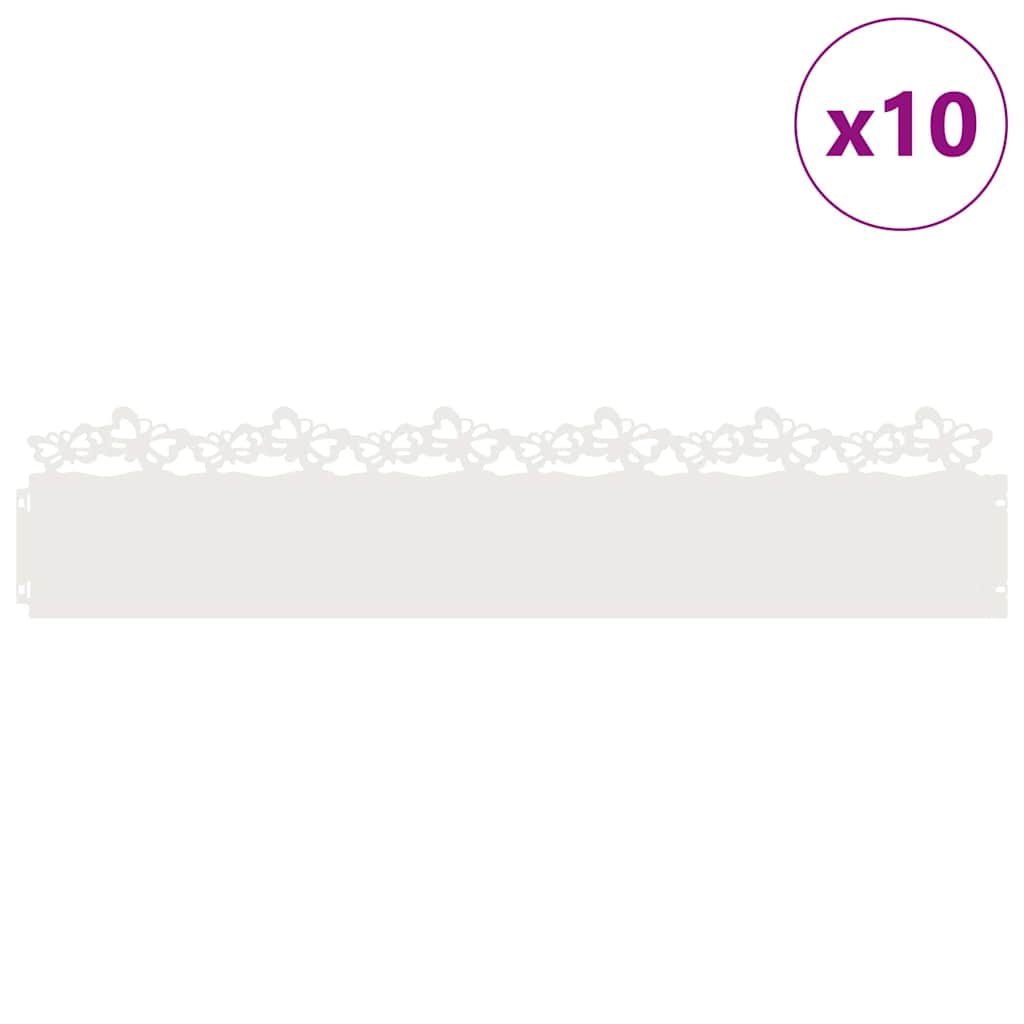 Vejos borteliai 10 pcs Balta 103 x 0,05 x 22 cm Plienas