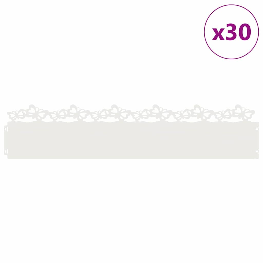 Vejos borteliai 30 pcs Balta 103 x 0,05 x 22 cm Plienas