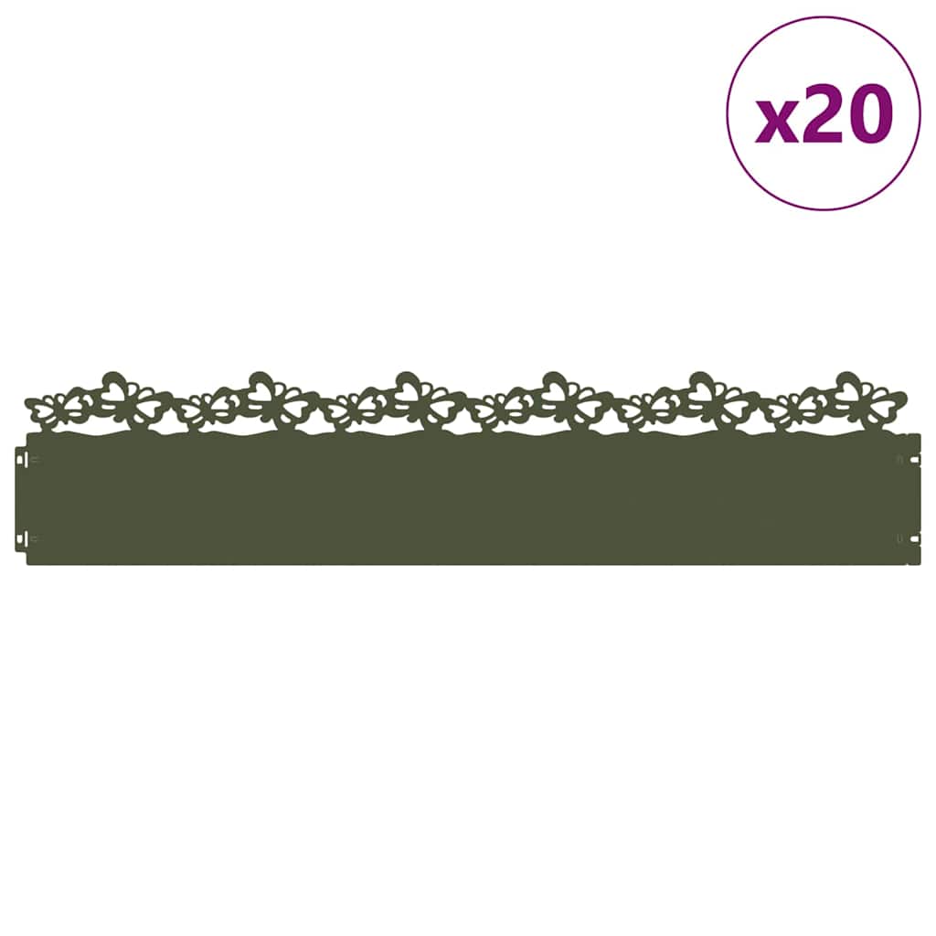 Vejos borteliai 20 pcs Alyvuogių žalia 103 x 0,05 x 22 cm