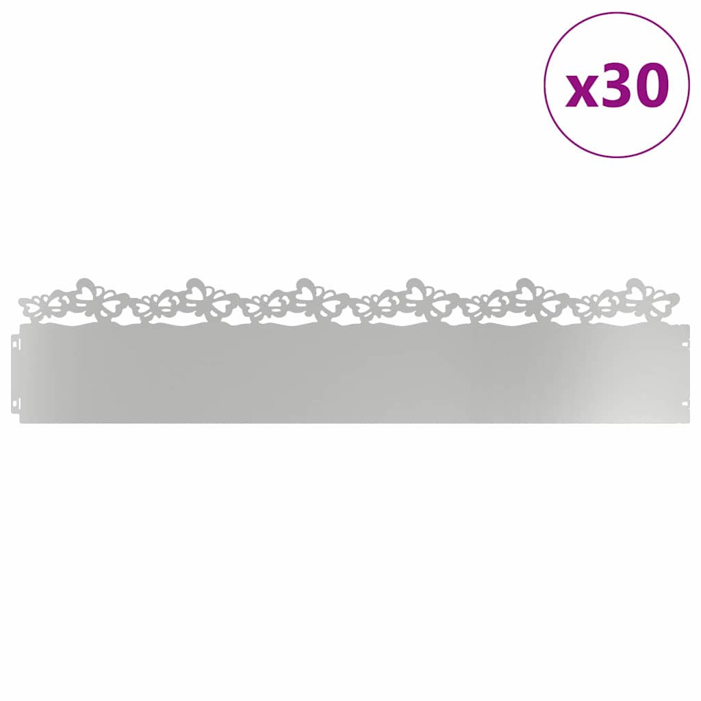 Vejos borteliai 30 pcs Sidabro 103 x 0,05 x 22 cm