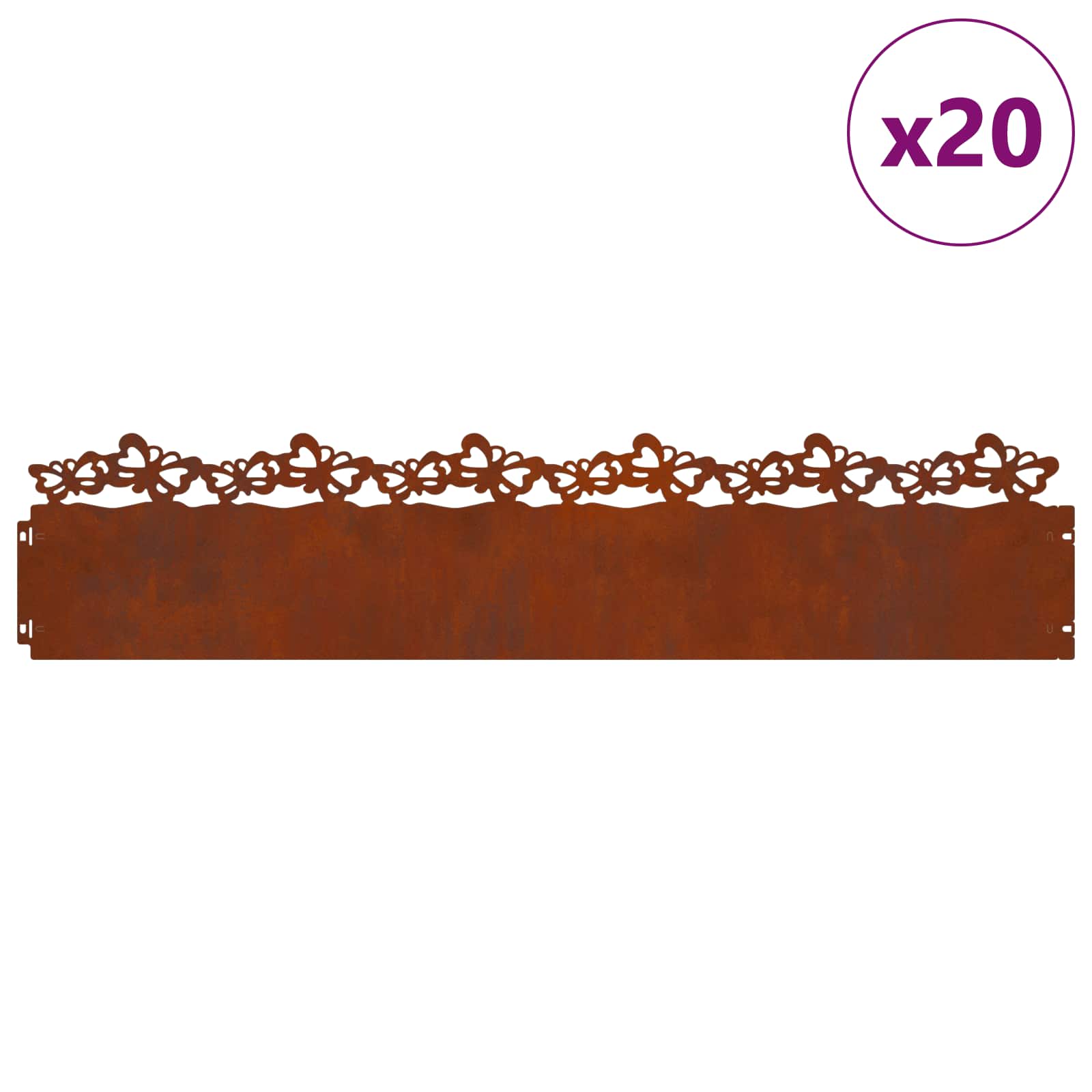 Vejos borteliai 20 pcs Rūdijanti 103 x 0,05 x 22 cm