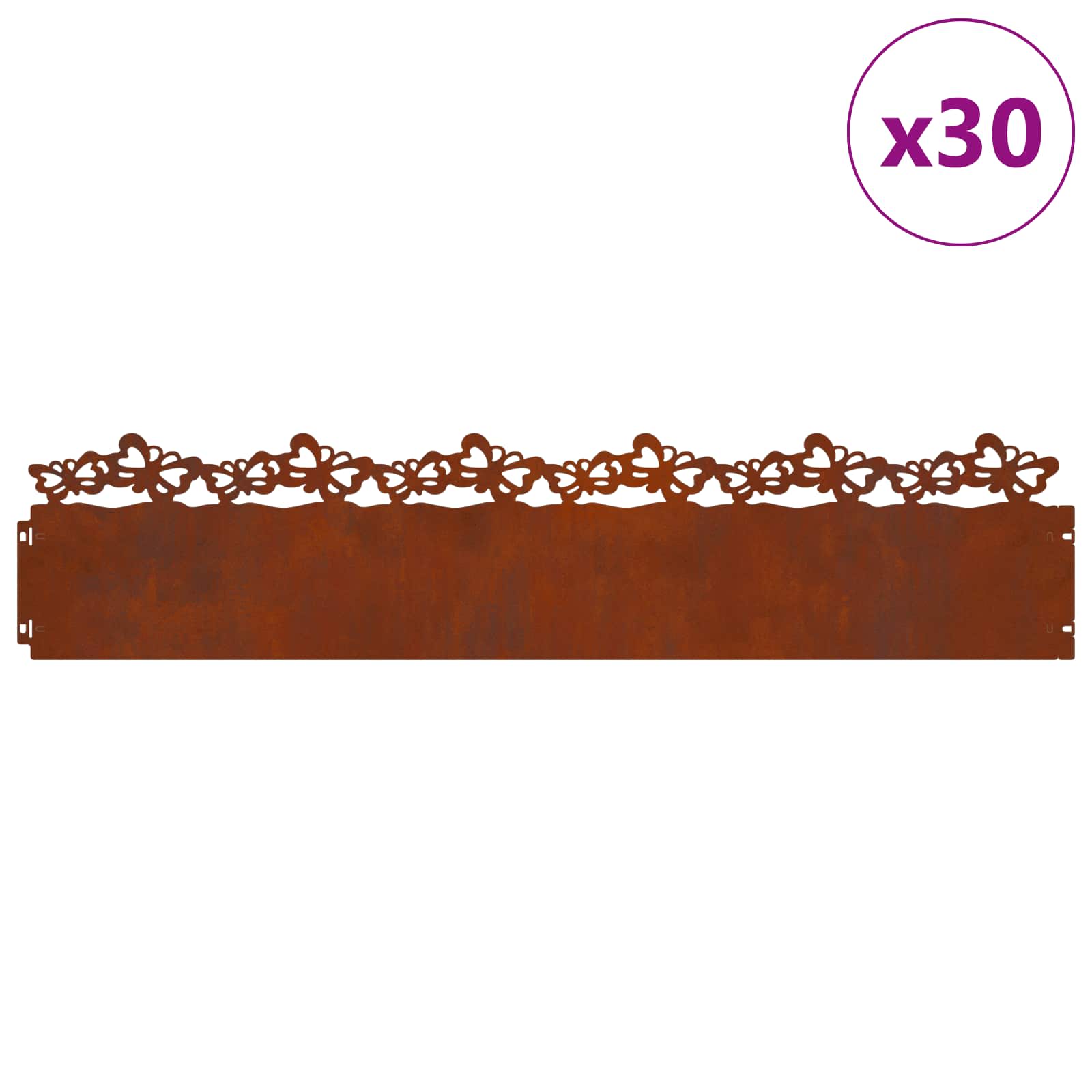 Vejos borteliai 30 pcs Rūdijanti 103 x 0,05 x 22 cm