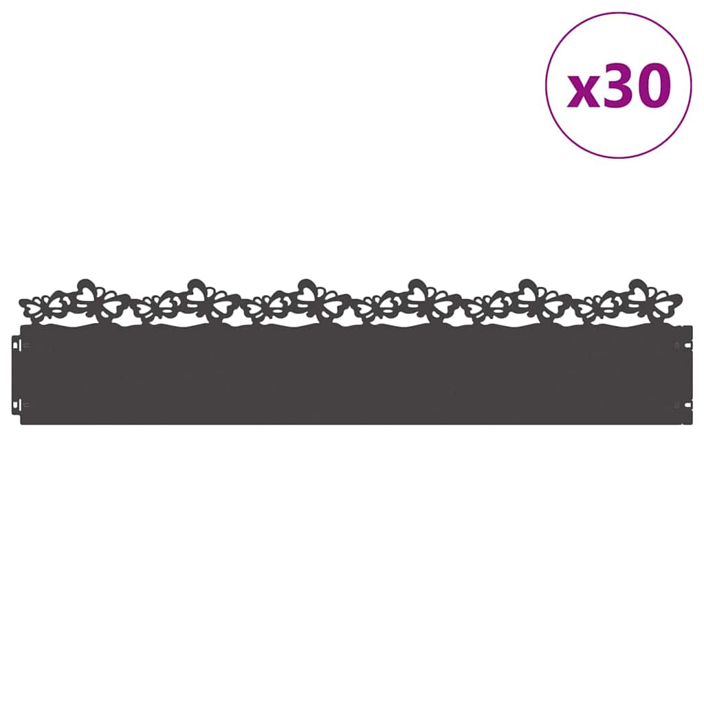 Vejos borteliai 30 pcs Juoda 103 x 0,05 x 22 cm Plienas