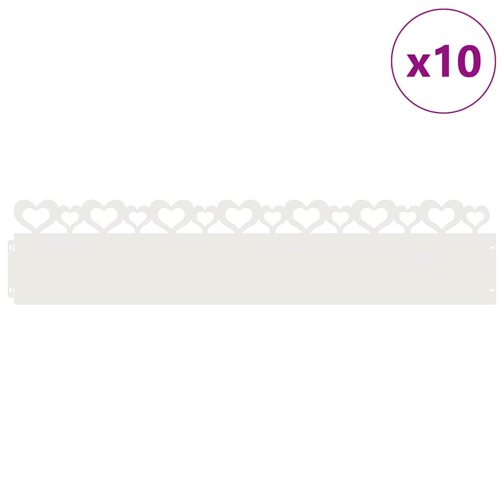 Vejos borteliai 10 pcs Balta 103 x 0,05 x 22 cm Plienas