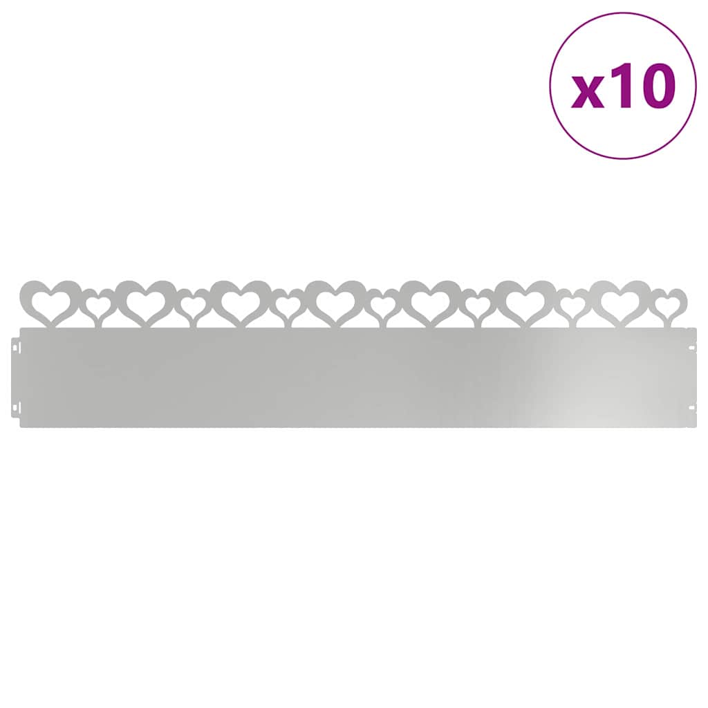 Vejos borteliai 10 pcs Sidabro 103 x 0,05 x 22 cm
