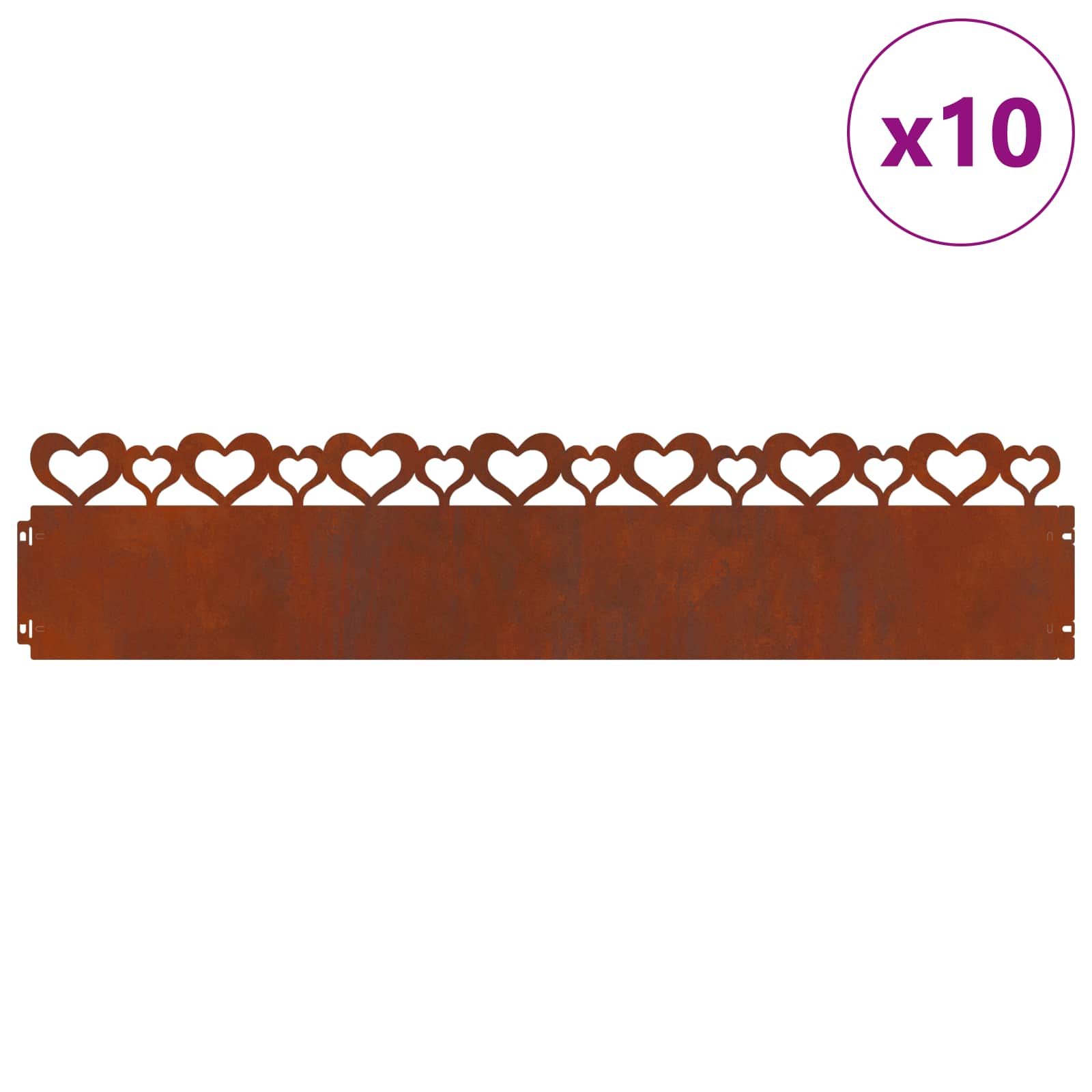 Vejos borteliai 10 pcs Rūdijanti 103 x 0,05 x 22 cm