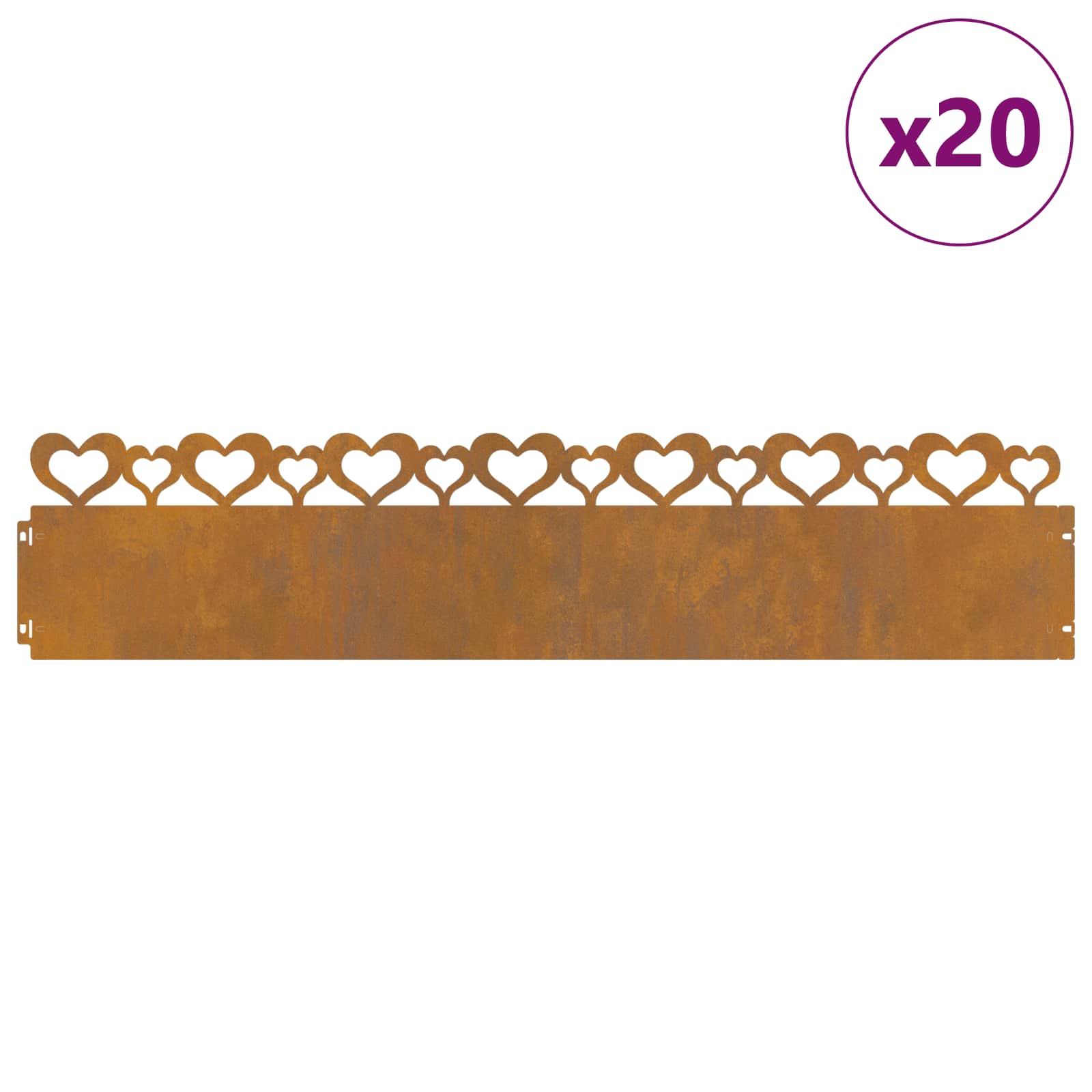 Vejos borteliai 20 pcs Rūdijanti 103 x 0,05 x 22 cm
