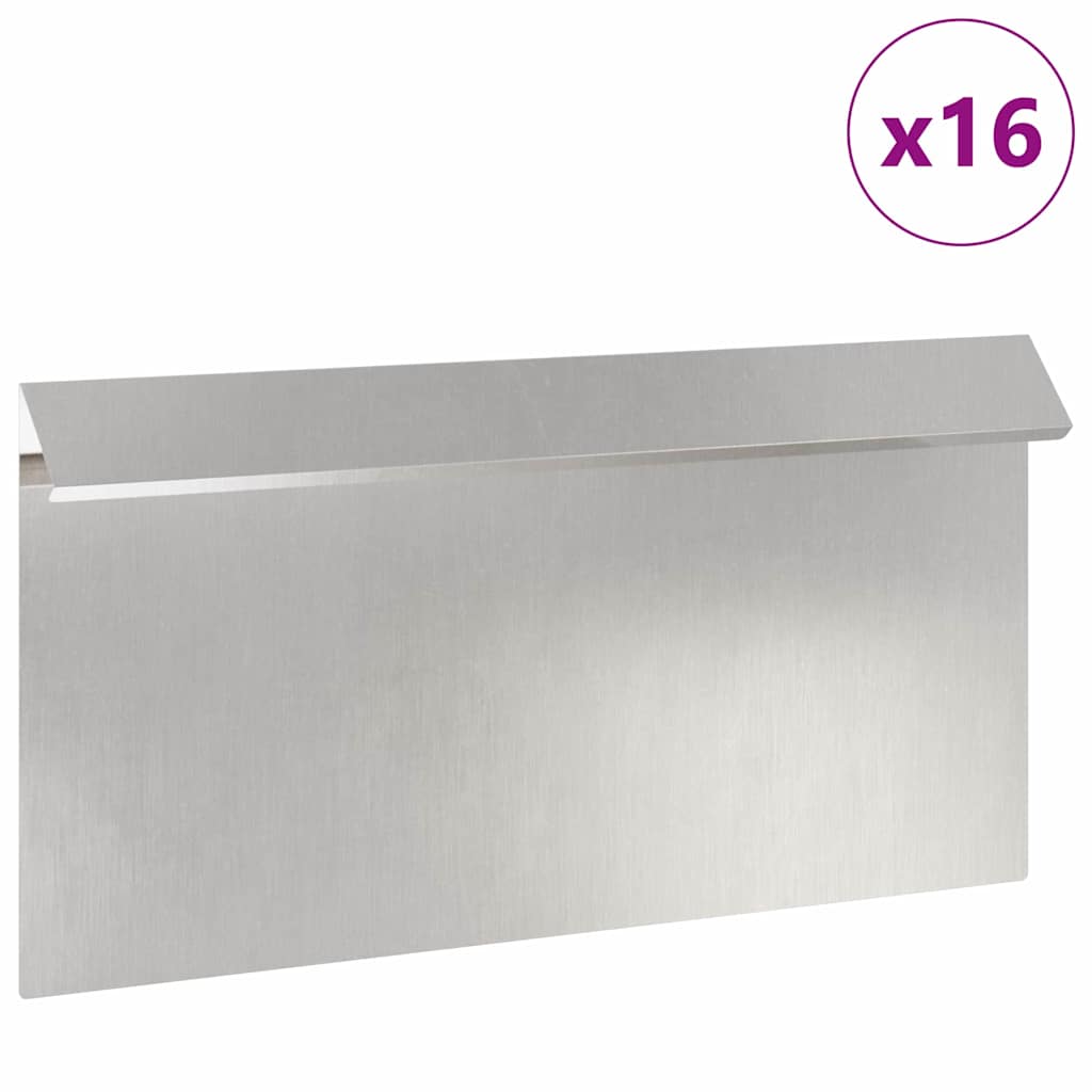 Sraigių tvora 16 pcs Sidabro 50 x 3,5 x 25 cm