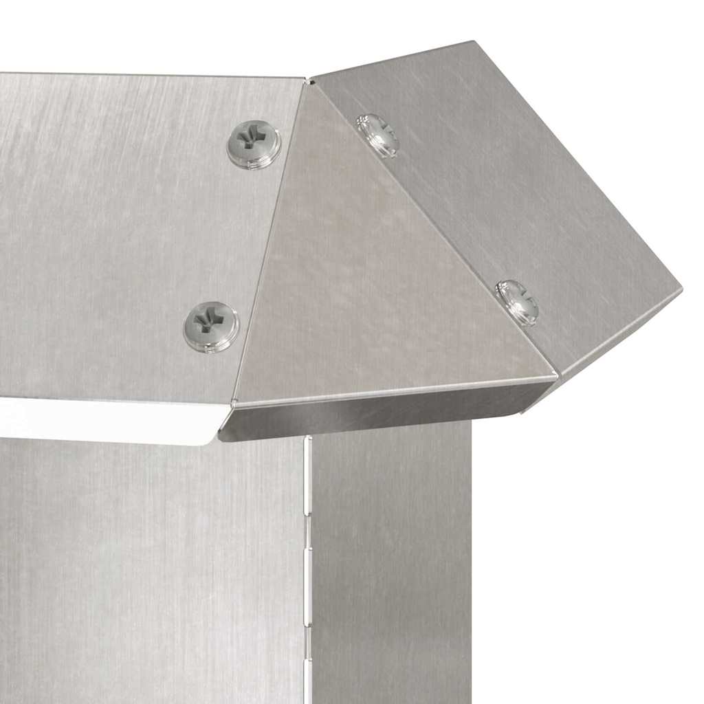 Sraigių tvora 4 pcs Sidabro 13,5 x 13,5 x 25 cm