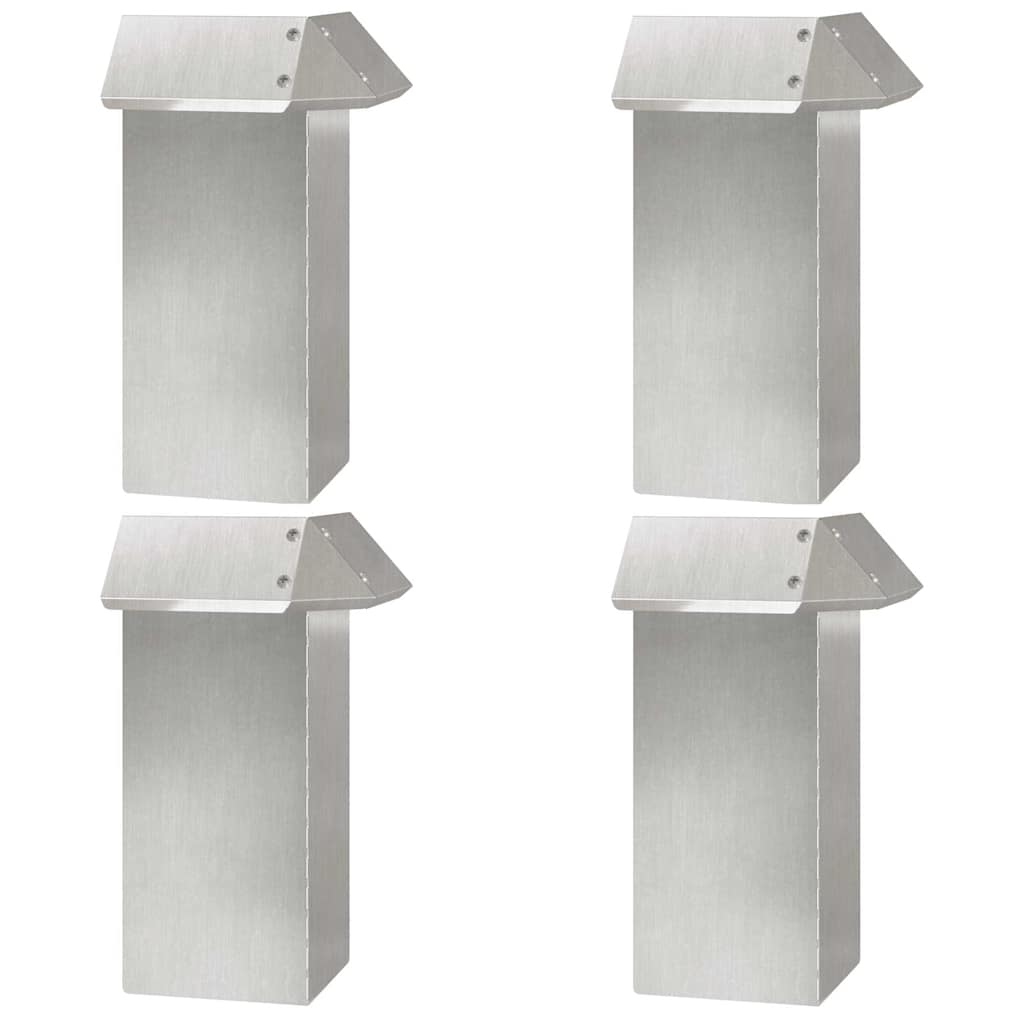 Sraigių tvora 4 pcs Sidabro 13,5 x 13,5 x 25 cm