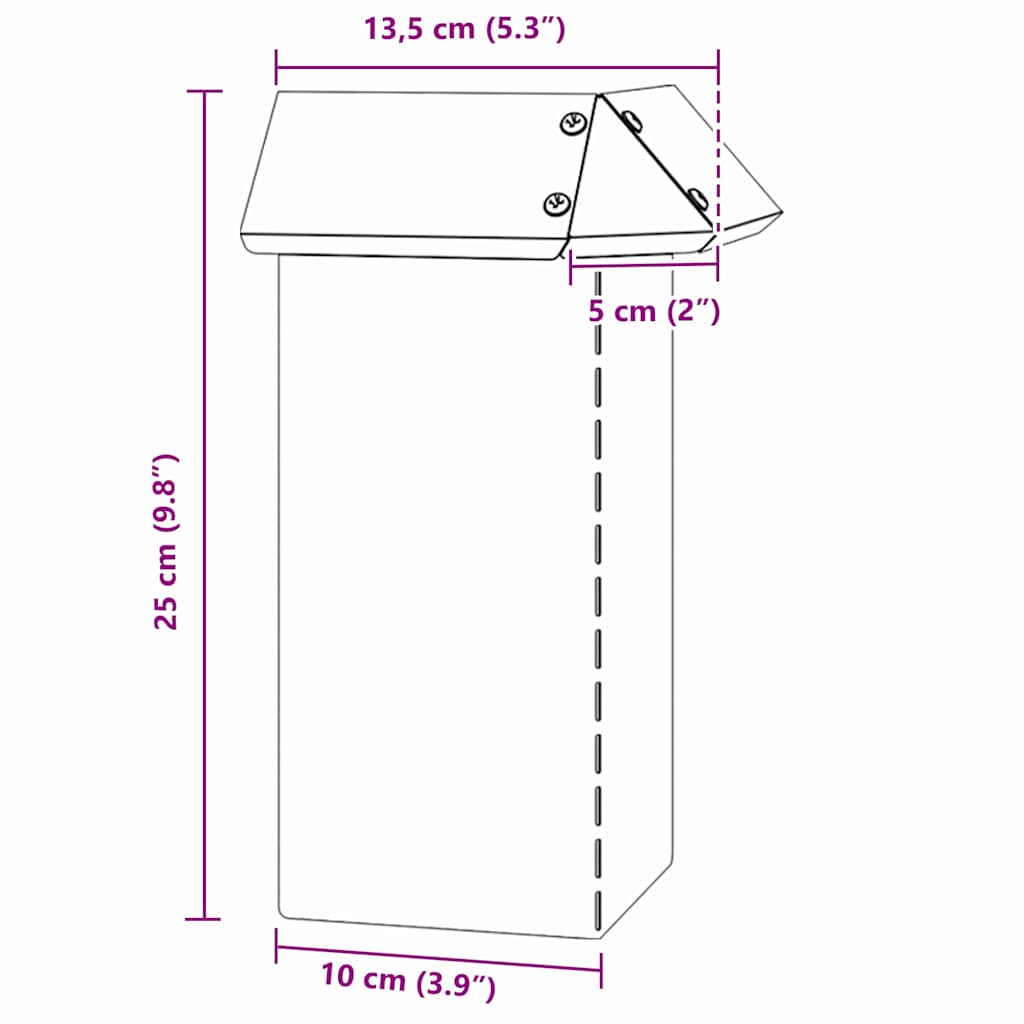 Sraigių tvora 4 pcs Sidabro 13,5 x 13,5 x 25 cm