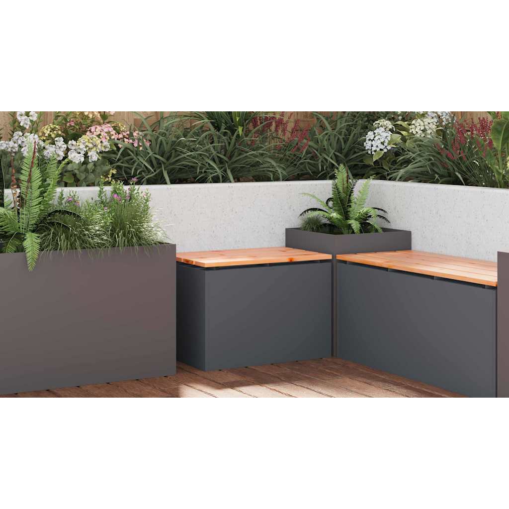 Sodo suolas Antracitas 60 x 40 x 43 cm Plienas