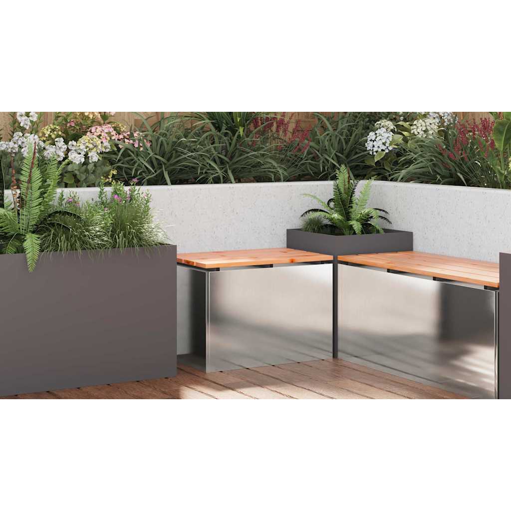 Sodo suolas Sidabro 60 x 40 x 43 cm Nerūdijantis plienas