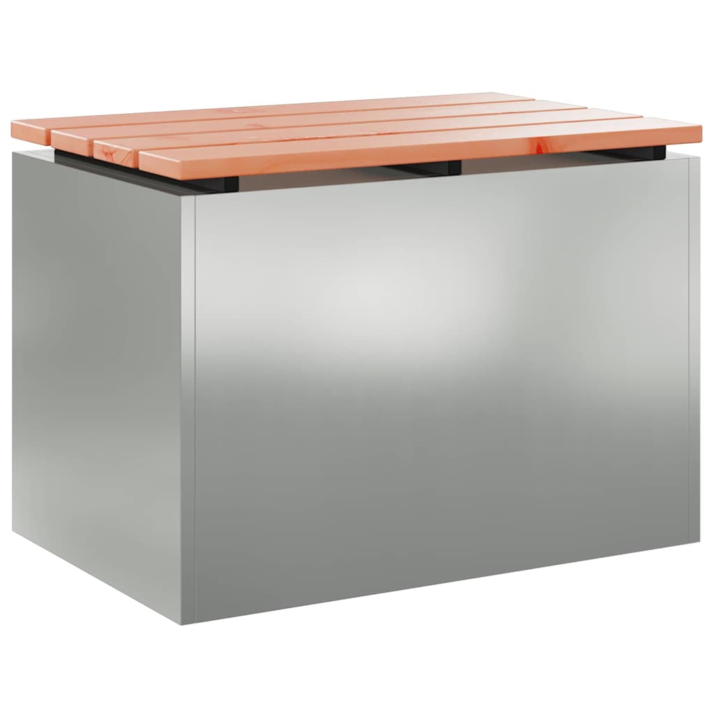 Dārza sols Sudrabs 60 x 40 x 43 cm Cinkots tērauds